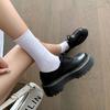 Platform Small Leather Shoes Female Hottie British New College Wind Round Head Mary Jane JK Single Shoes Children