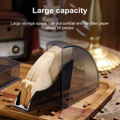 Scatola portaoggetti per carta da filtro per caffè con coperchio antipolvere Supporto per carta da filtro in acrilico per modello V01 Organizer di design verticale per casa, ufficio, bar