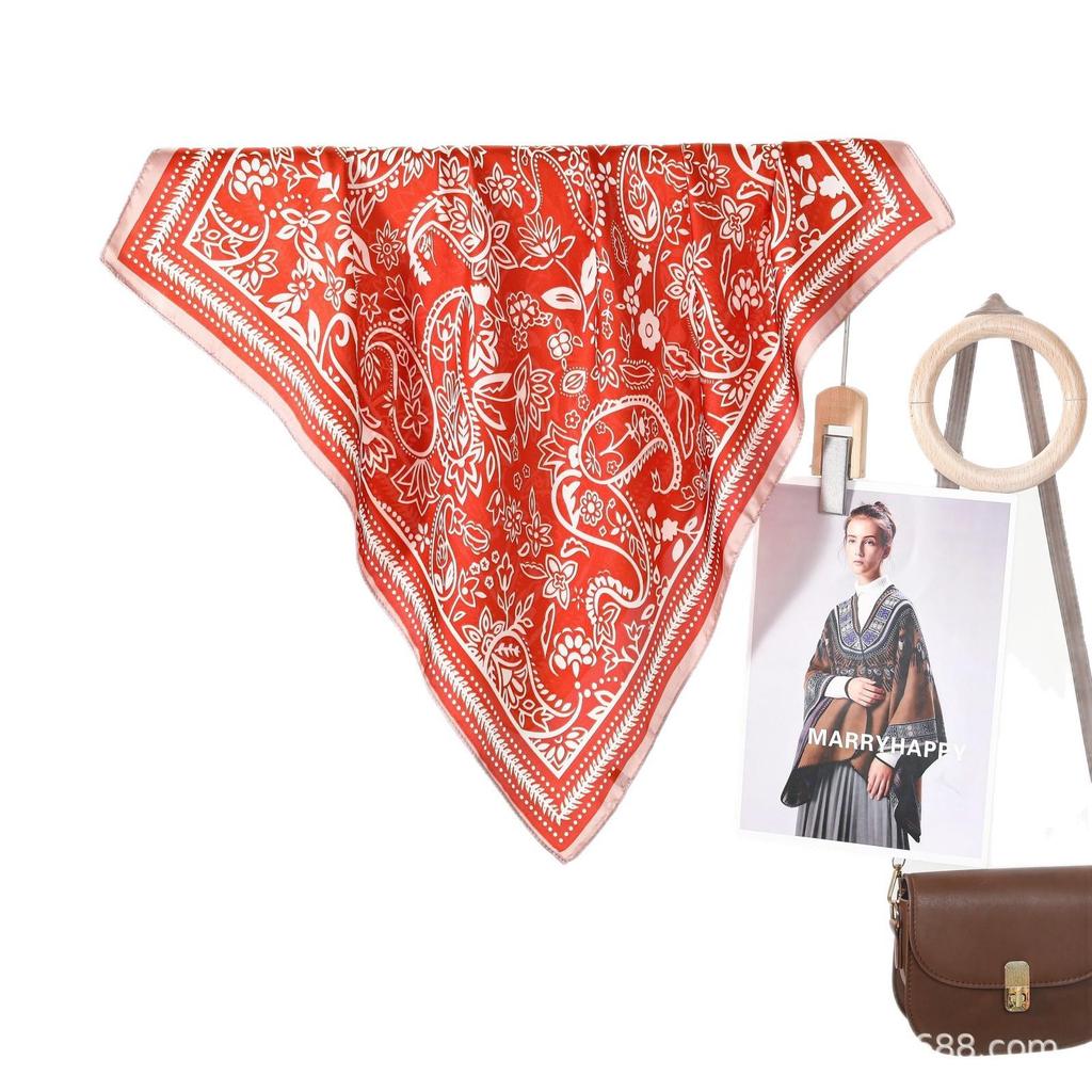 Classic Women's Cashew Pattern Silk Scarf - Versatile Neckerchief, Internet Sensation
