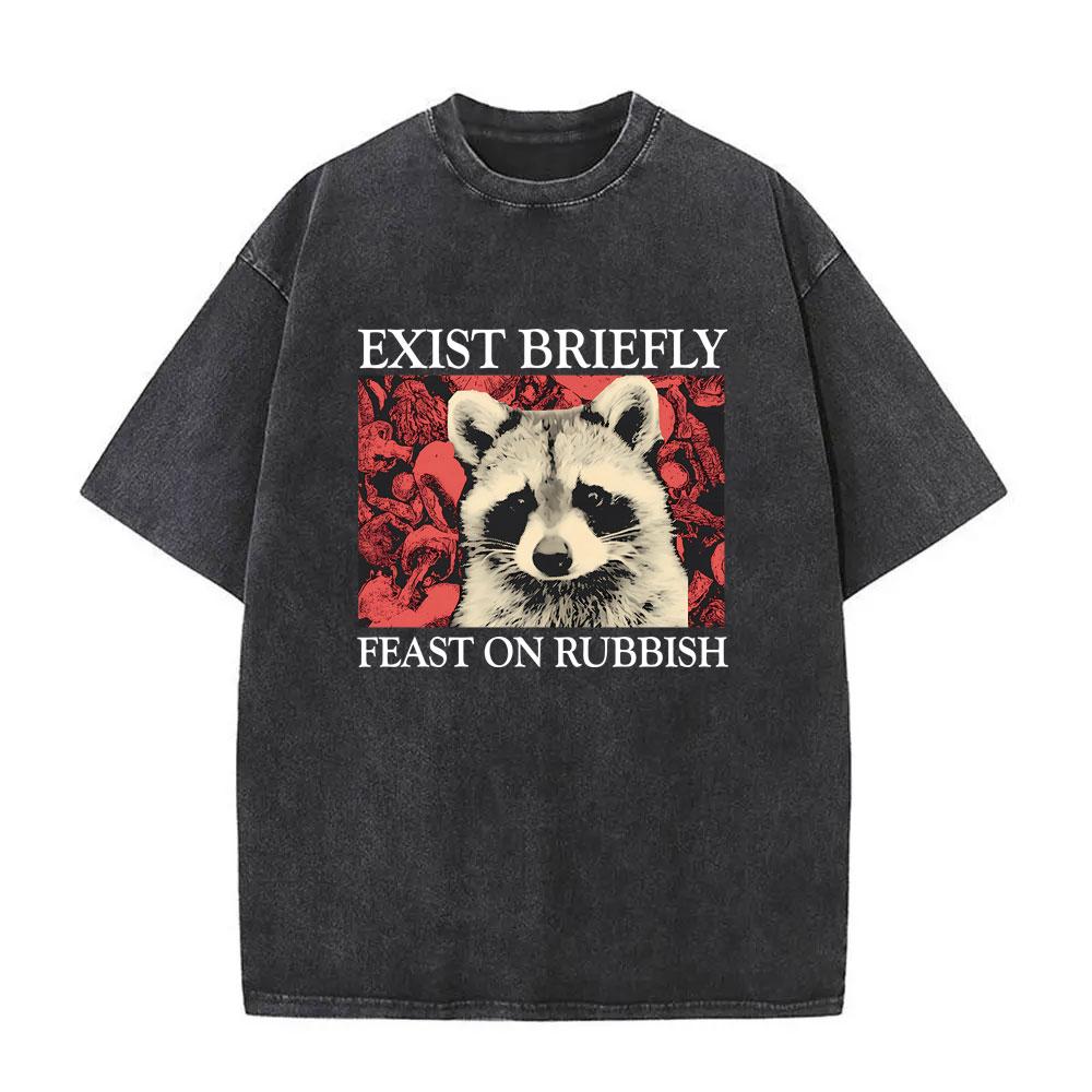 

Vintage T Shirt Retro Cat Embrace Dread Eat Trash Graphic Tee Streetwear Punk Top for MenWomen Edgy Design Daily Wear S