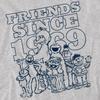 Sesame Street Unisex Adult Friends Since 1969 Heather T-Shirt
