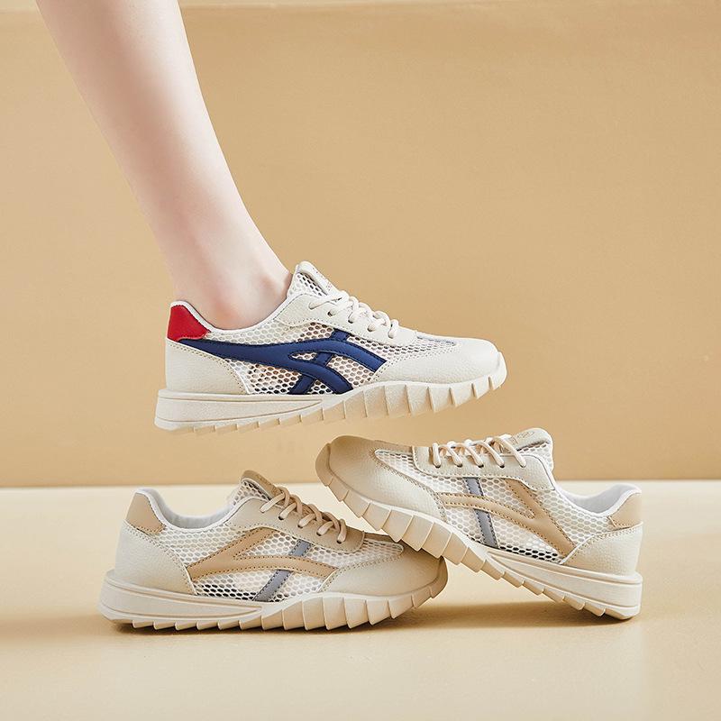 Women's Fashion Thin Forrest Gump Shoes Summer New Breathable Hollow Sports Casual Shoes Versatile Non-slip Mesh Shoes