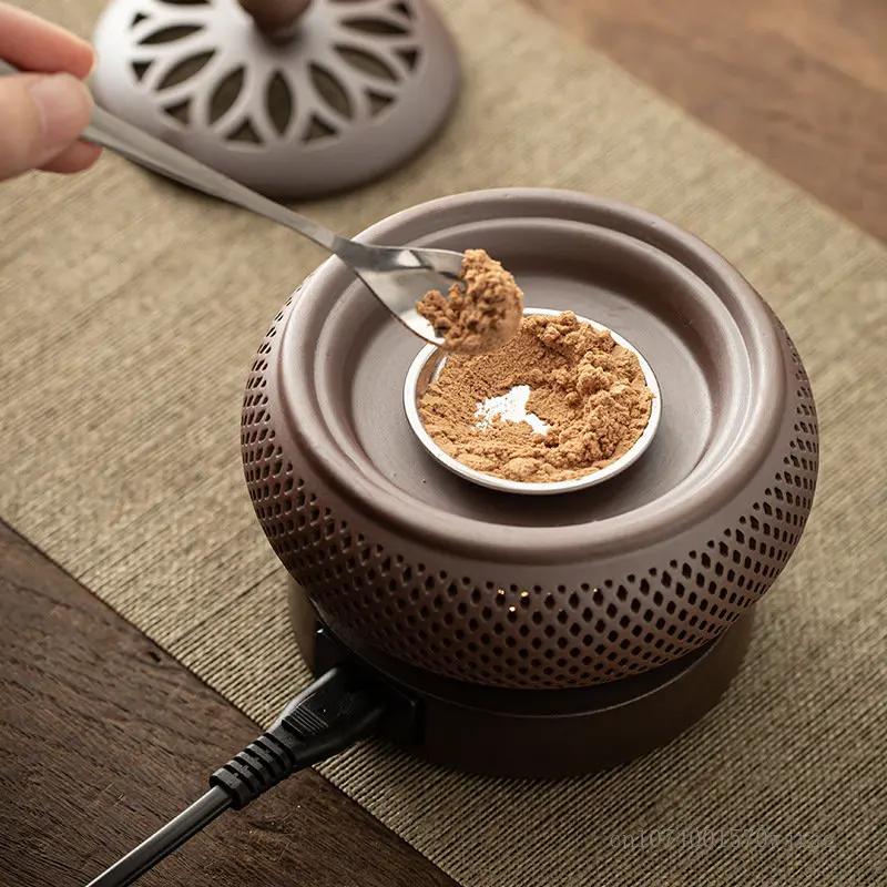 Electronic Aromatherapy Furnace Temperature Heating Ceramic Aromatherapy Furnace Essential Oil, Small Night Light Incense Burner