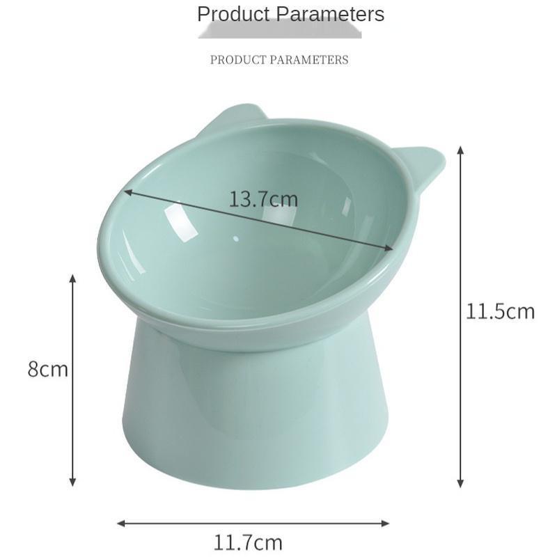 3 Colors Tall Cat Bowl Dog Bowl Anti-dumping 45°Neck Guard Cat Pet Water Bowl Binaural Pet Feeding Cup Pet Feeding Bowl