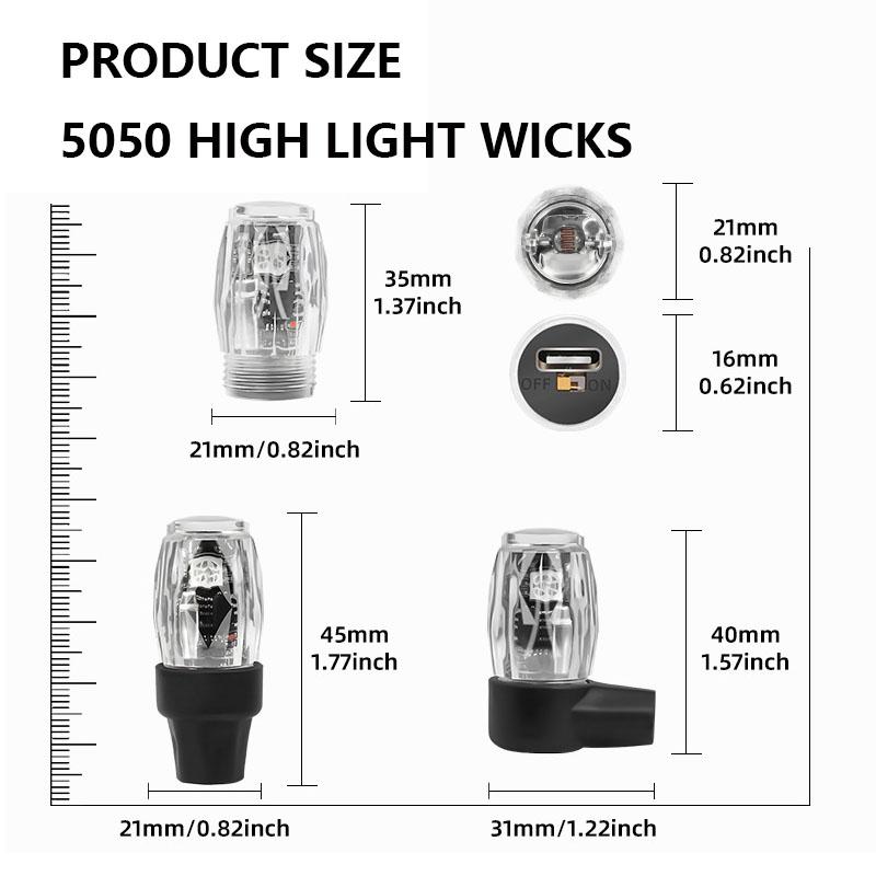 4PCS Car Tire Valve Cap Lights USB Charging Colorful Motorcycle Bicycles Air Nozzle Light Vibration Sensor Decorate Ambient Lamp