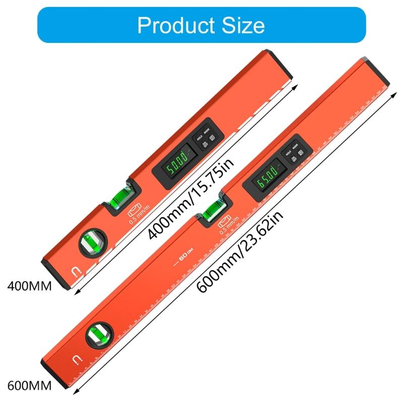 Precisions Digital Level Ruler,Magnetic Level Ruler,Aluminum Spirit Bubble Level Gauges Level Protractor