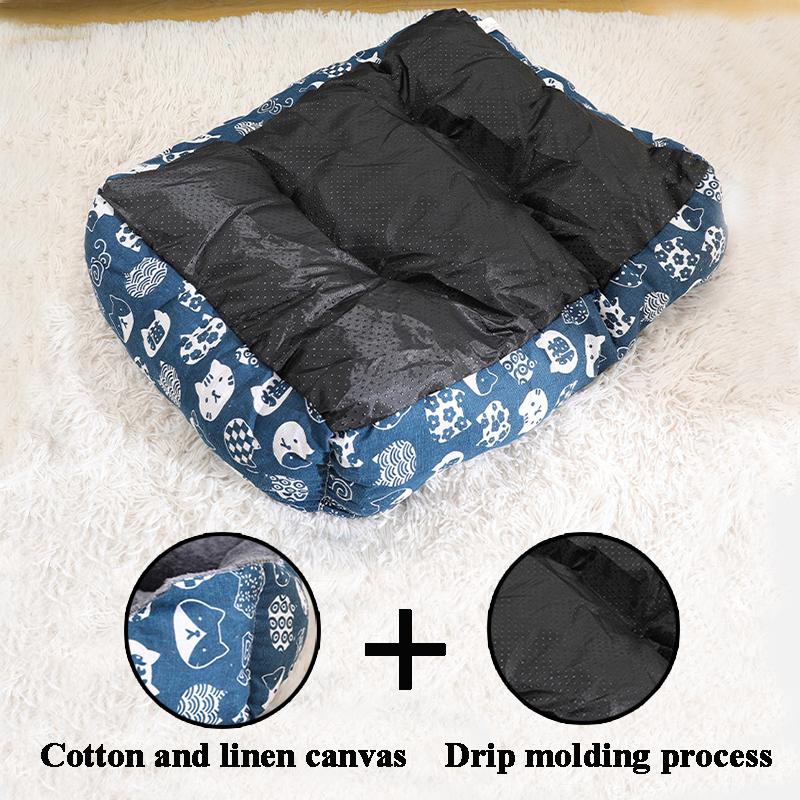 Square Full Fill Dog Bed for Large Dog Cushion Non-silp Sleeping Cat Bed Winter Warm Thickened Dog Bed Soft Doggie Sofa Cat Mat