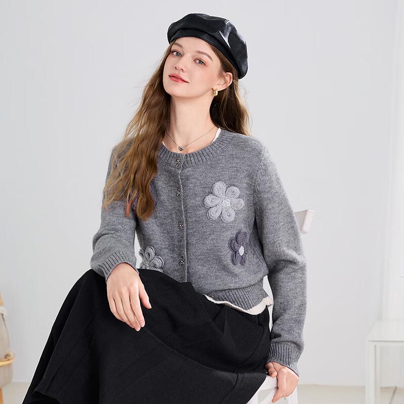 Betu Women's 3D Floral Knitted Cardigan