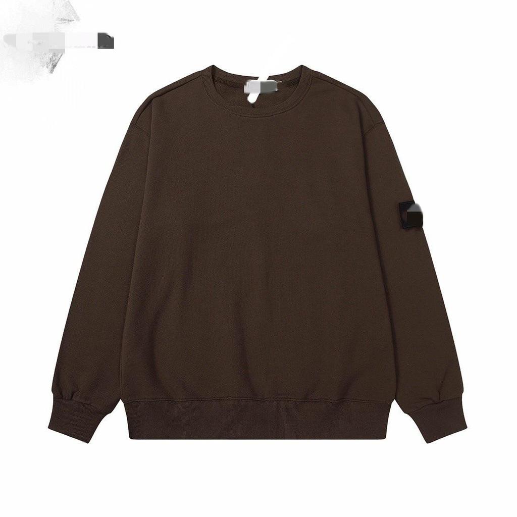 Unisex Solid Color Compass Patch Hoodie: Trendy European/American Style for Spring/Autumn, Loose Fit Long Sleeve