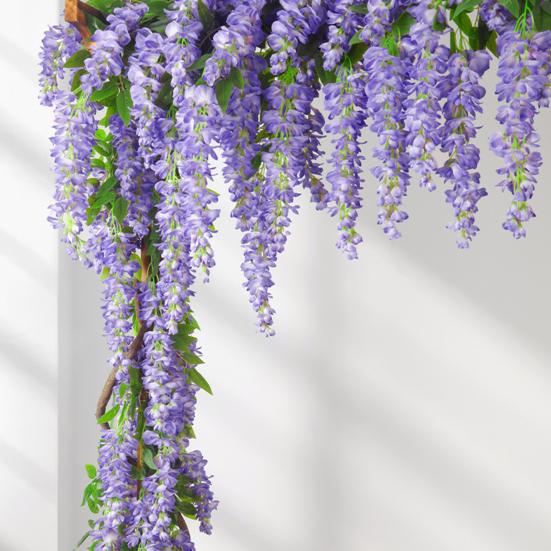 Flori artificiale agățate, flori false realiste, viță de vie rezistentă la intemperii, flori false pentru coș agățat, arc, decor interior și exterior