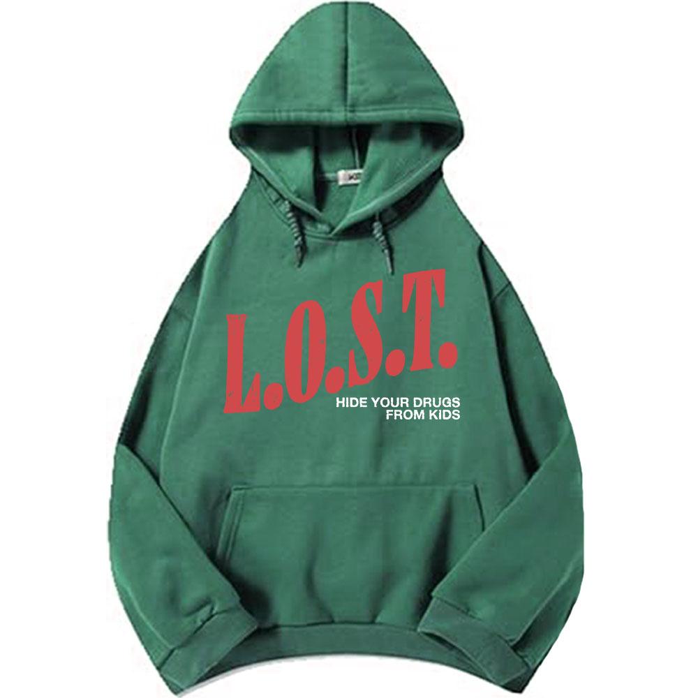 Mgk Lost Americana Hoodies Mode Herbst Fleece Kapuzenpullover Freizeit Langarm Herren Pullover Grafische Druckoberteile
