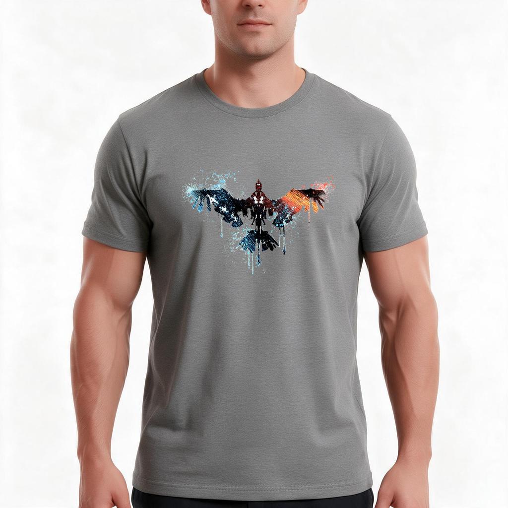 Horizon Zero Dawn Colorful Stormbird Drawing Tshirt Summer Casual Cotton Tee Oversized Streetwear Tops Vintage Graphic Print