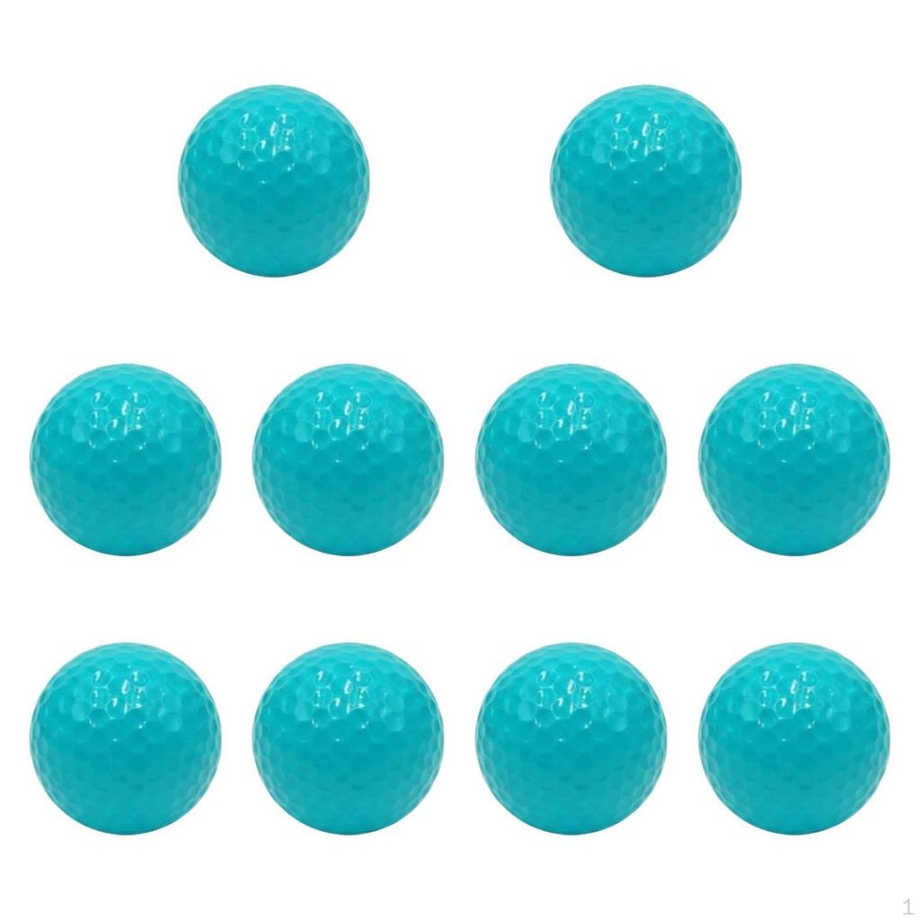 10 Pieces Colored Golf Practice Ball Colorful Water Easy to Retrieve Sports Gear