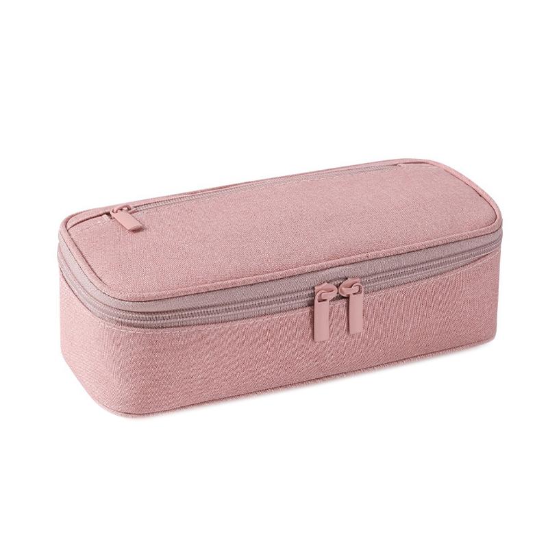 1PC Pen Storage Bag Pencil Case 2 Layer Large Capacity Cosmetic High Quality Study Supplies Simple Student Stationary Boxes