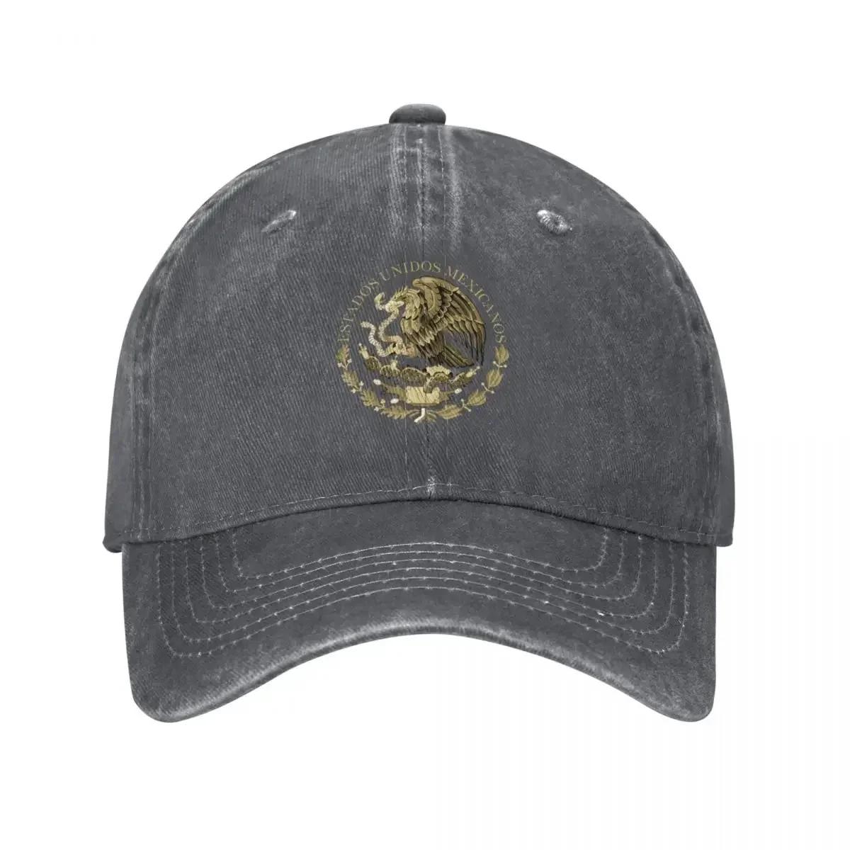 Mexican Flag Seal In Sepia Tones Baseball Cap Custom Cap Wild Ball Hat Baseball For Unisex Womens