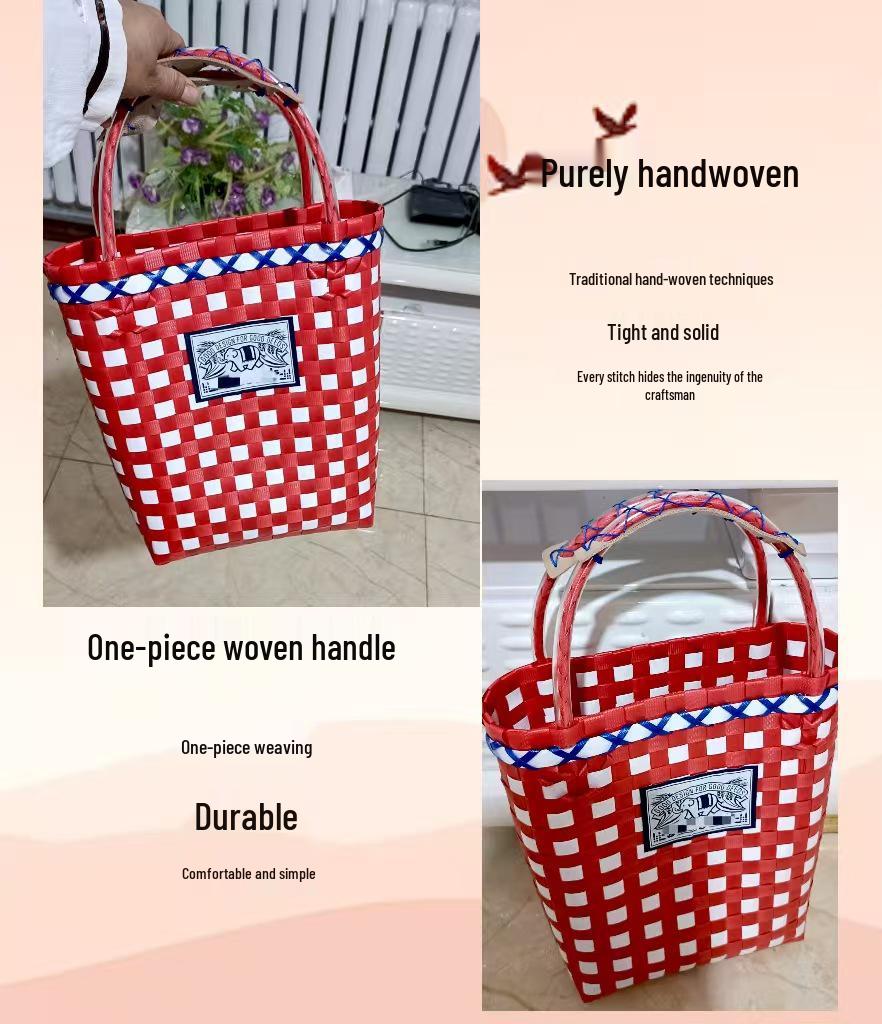 Elegante 2025 Thailändische Handgefertigte Geflochtene Körbe: Strandtasche