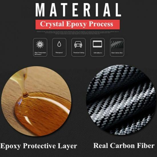 For Toyota 4Runner 10- Real Carbon Fiber Rearview Mirror Molding Cover Trim