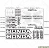 Honda Sticker Logo Motorcycle Hemet Vinyl Decal Waterproof Reflective
