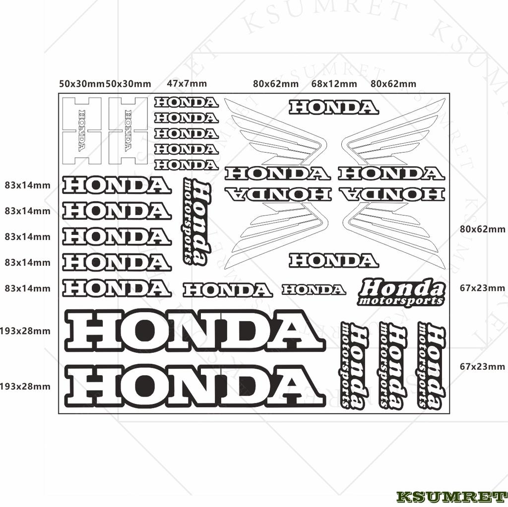 Honda Sticker Logo Motorcycle Hemet Vinyl Decal Waterproof Reflective