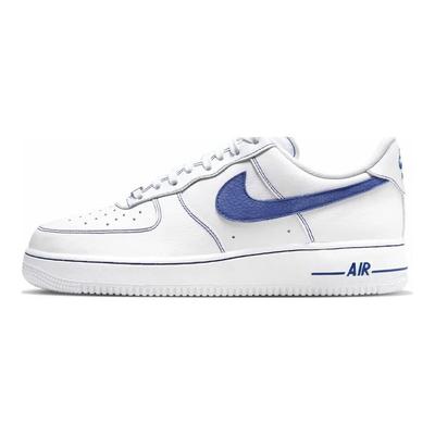 Air Force 1 Low Men Low Top Leather Skate Shoes White Blue HQ2037-100