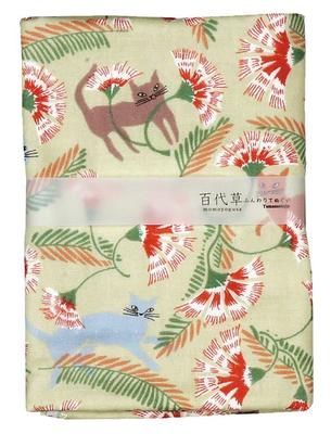 Yamamoto Jin Store Double Gauze Hand Towel Carnations and 39 Animals Multipurpose Made In Japan (YamamotoJin) Hyakudai-so - [4948]