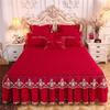 Luxury Princess Lace Bedspread Bed Skirt Sheets Thicken Quilted Fitted Bed Sheet Bedding Queen King Non-slip Mattress Cover for Queen