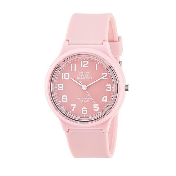 Citizen Analog 10 ATM Water Urethane X 1 Men's Solar-Powered Watch, Resistant, Strap, Pink, E04A-005VK/7094