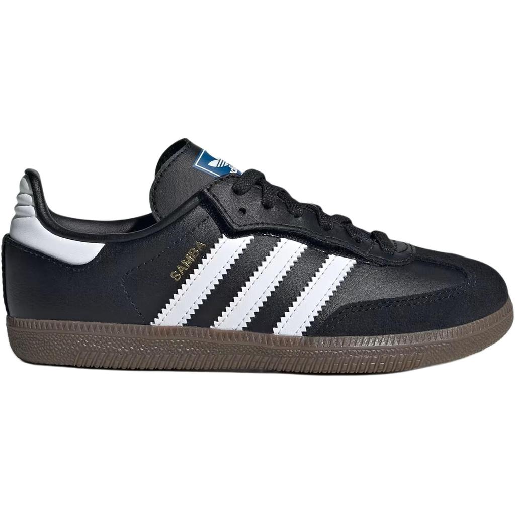 (PS) adidas Samba OG Elastic Lace 'Black White' Kids' JQ6390