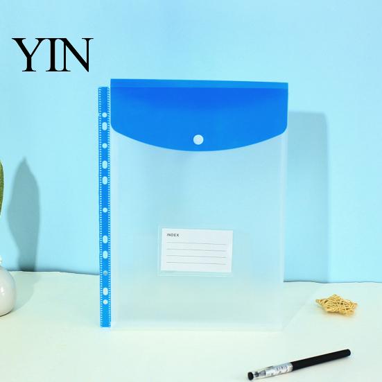 11 Hole Binder Pockets for A4 Binders, Plastic Expanding File Folders with Snap Closure & Transparent Label Slot, Durable Document Organizer Project