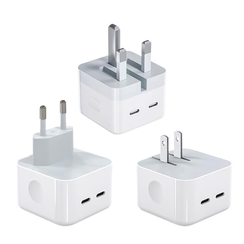 Universal Fast Charger 35W for Apple 14 - Foldable with Multi-Port, Compatible with UK, EU, and US Standards