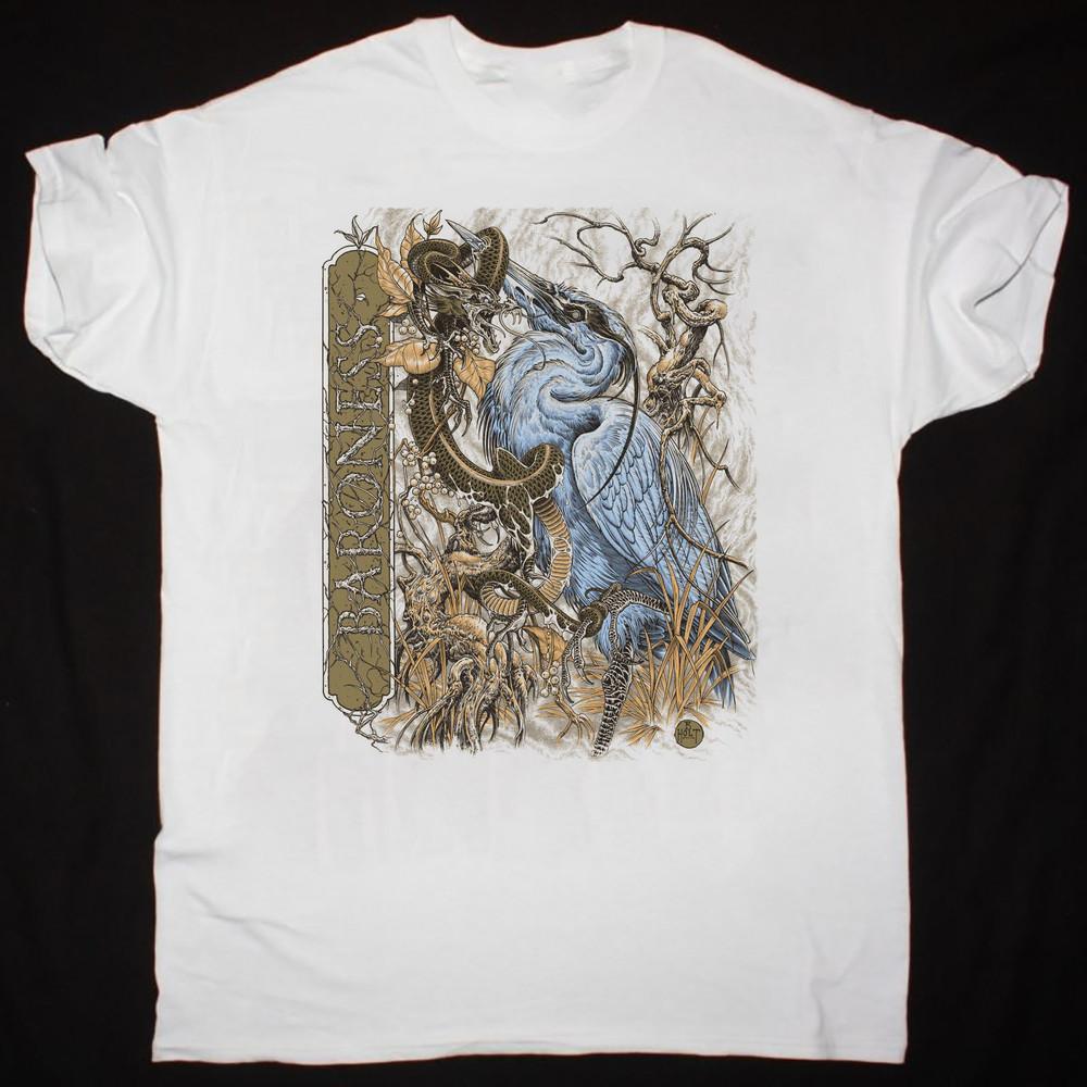 

Baroness Band World Tour White Cotton Shirt Unisex Short Sleeve Tee Unisex T-Shirt XXXL