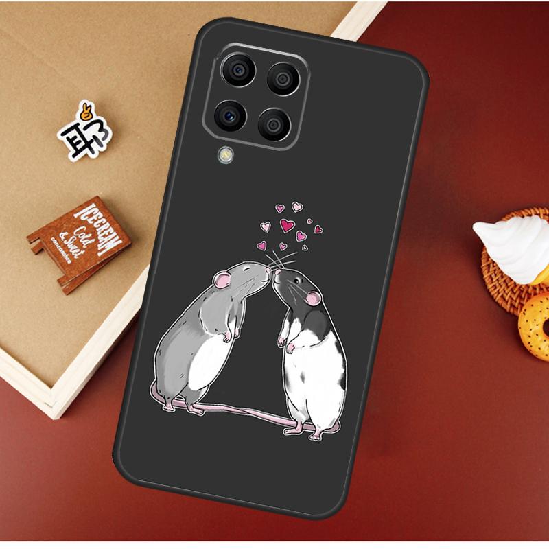 Cute Cartoon Animal Rat Case For Samsung Galaxy M55 M35 M15 M56 M36 M16 M06 M31 M13 M33 M53 M12 M32 M52 M14 M34 M54