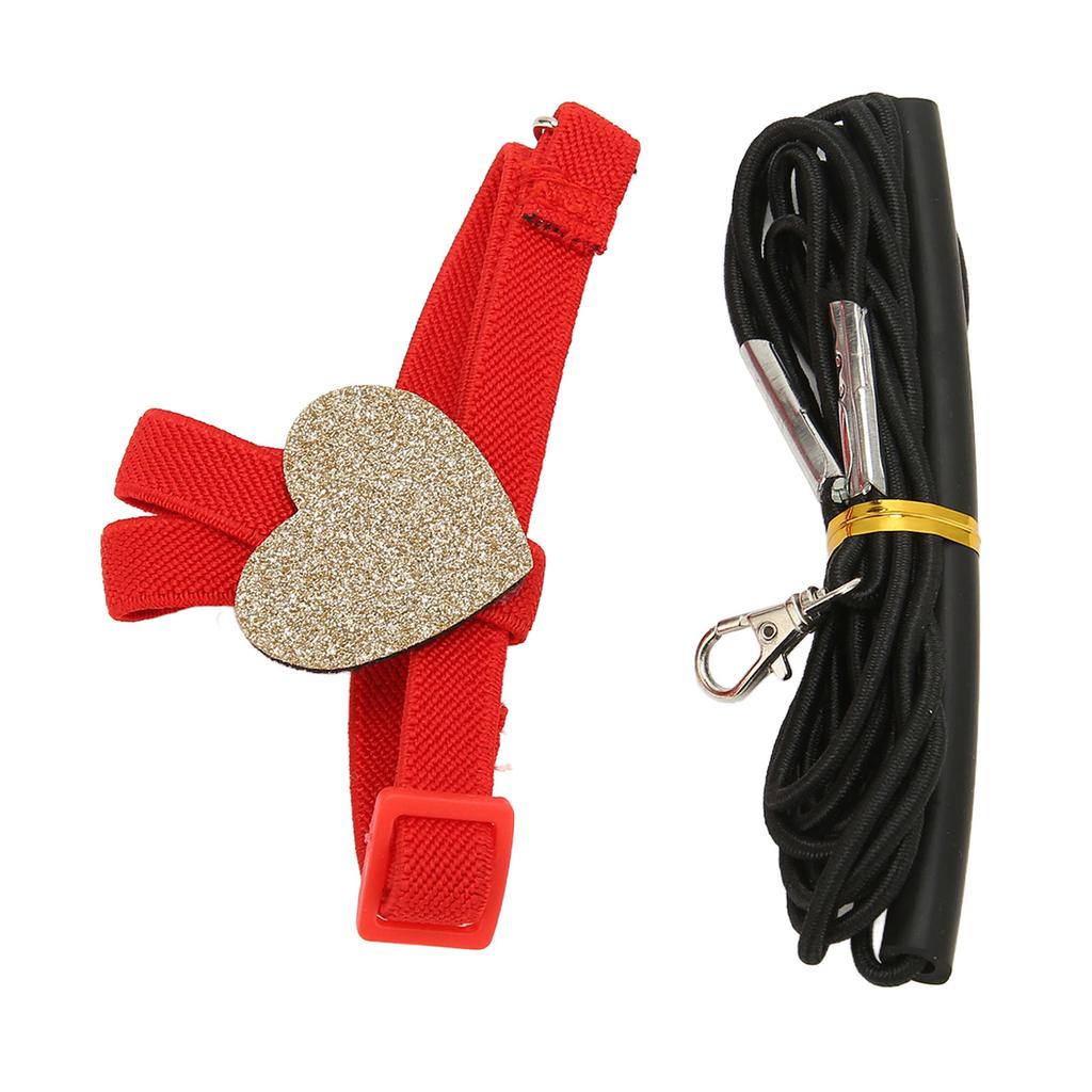 Pappagallo Pettorina Volante Guinzaglio Regolabile Stile Cartone Animato Manico in Gomma Alta Elasticità Pettorina per Uccelli