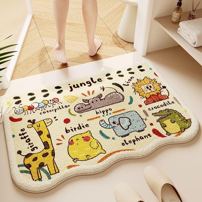 Dopamine bathroom door carpet floor mat toilet toilet water absorption non-slip dust removal foot pad imitation cashmere
