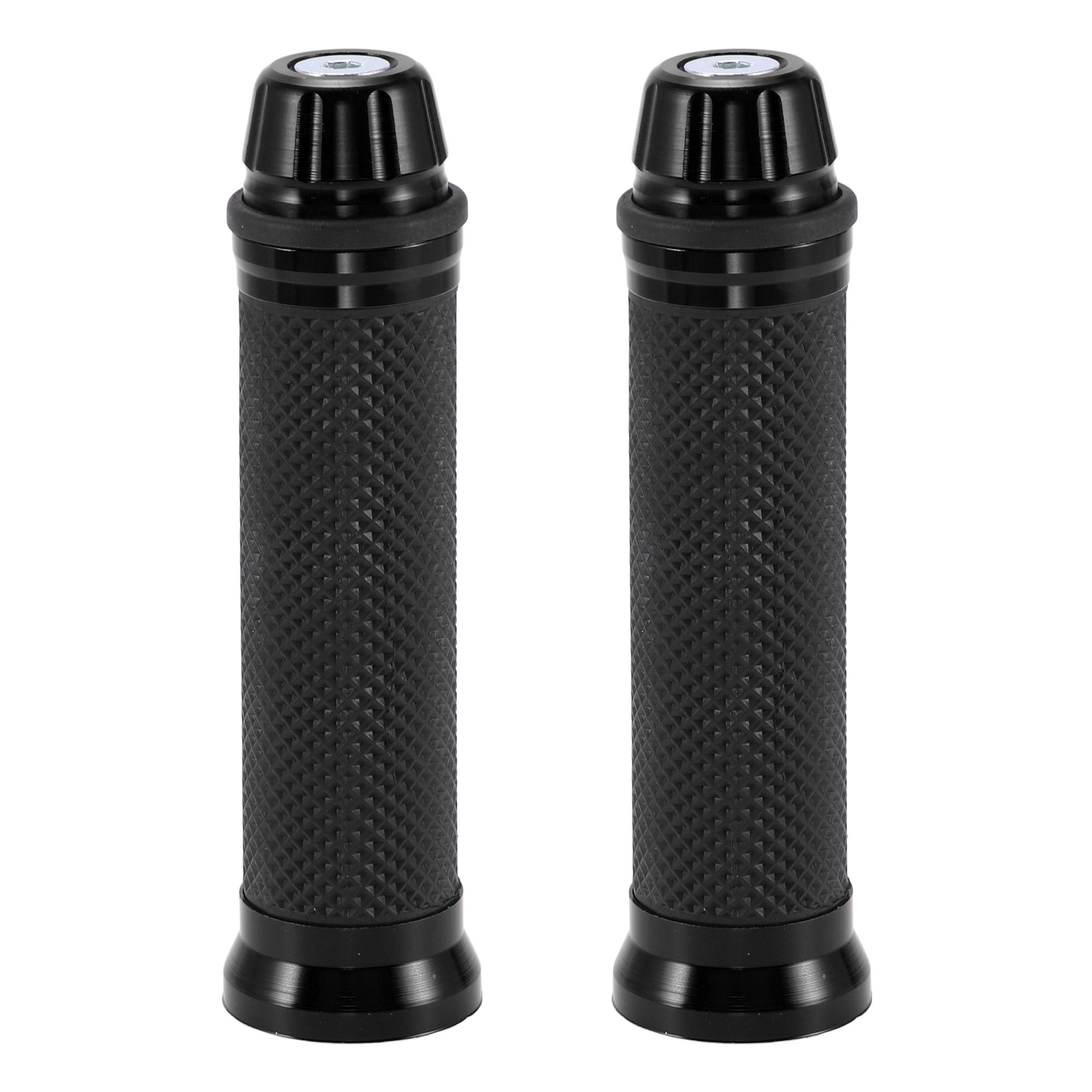 Motoforti Universal Motorcycle Hand Grips Cover Rubber Aluminum Alloy Handlebar Cover for Motorcycle Scooter Bicycle ATV 1pair