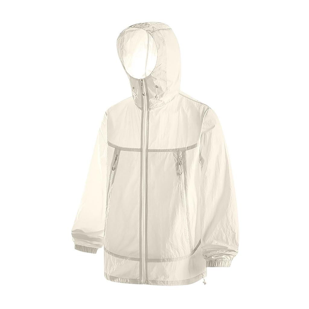 Lightweight Hooded Jacket For Couples Fashion Sunscreen Full Zipper Breathable Comfy Hoodies Coat Outdoor Sport Outwear