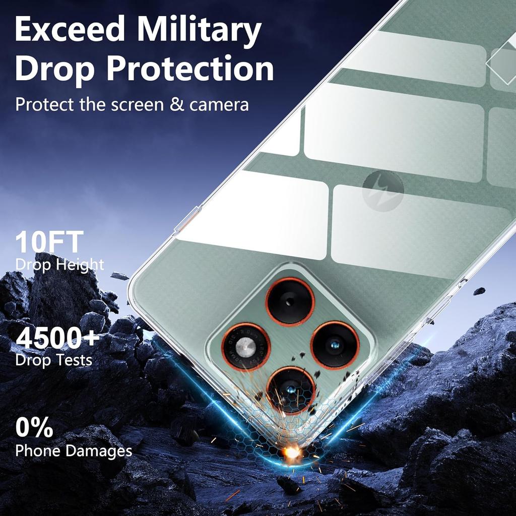 For Motorola Edge 70 5G Case Anti-Fingerprint Crystal Clear TPU Phone Cover