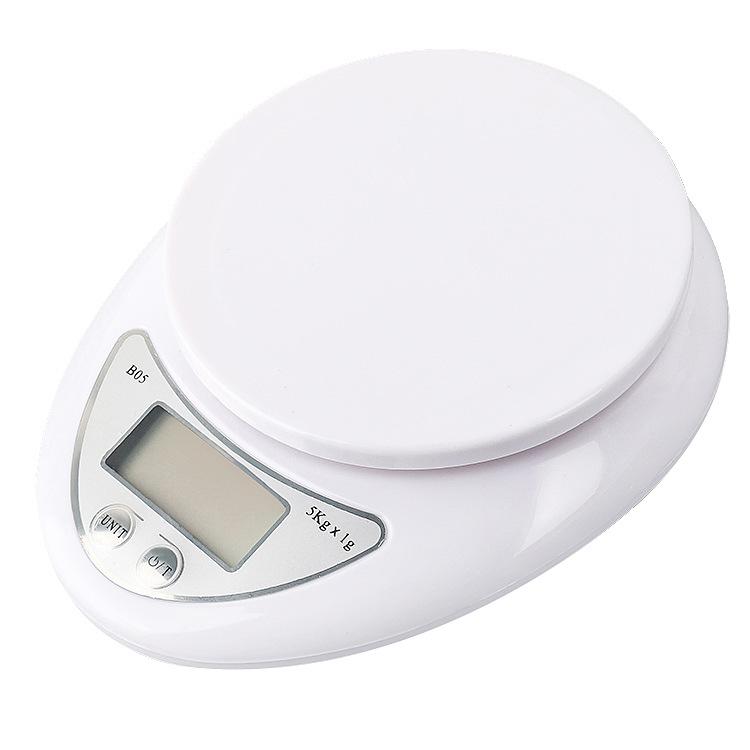 1g-5kg Digital Kitchen Scales High Precision Electronic Scale for Food Weighing Auto Zero LCD Display Measuring Scale Cooking Bake Tools English (5KG/1g),1PC