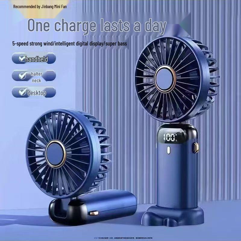 2025 N15 Foldable USB Charging Mini Handheld Fan with Digital Display & Aroma