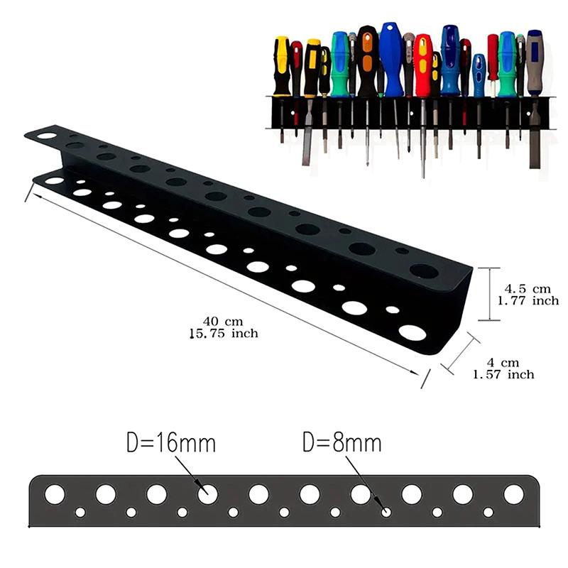 Screw Organizer Wall Mount Heavy Duty Screwdriver Storage Rack Storage Organizer Screwdriver Rack Tool Rack Pliers Holder Tool