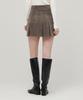 Musinsa Standard Woman Women'S Corduroy Pleated Mini Skirt [Khaki Brown]