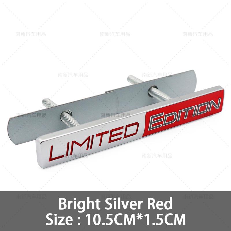 Metal Limited Car Front Grill Emblem Stickers Rear Trunk Badge Decal For Jeep Wrangler Grand Cherokee Dodge SRT Challenger