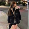 Women's Autumn/Winter Korean Style Lambswool Collar Denim Jacket - Casual, Loose Fit, Plus Velvet Thickening