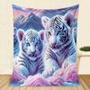 VIKAMA Traum Weißer Tiger Kunstdecke Vier Jahreszeiten Universell Wohnzimmer Sofa Schlafzimmer Fortgeschritten Hautfreundlich Weiche Decke