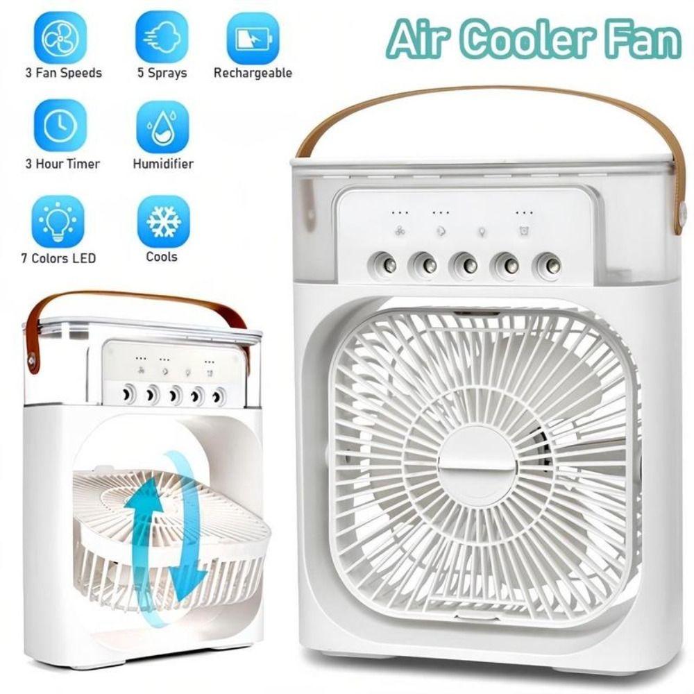 

3 In 1 Spray Fan Water Cooling Air Conditioner Portable Air Cooler Home зелений