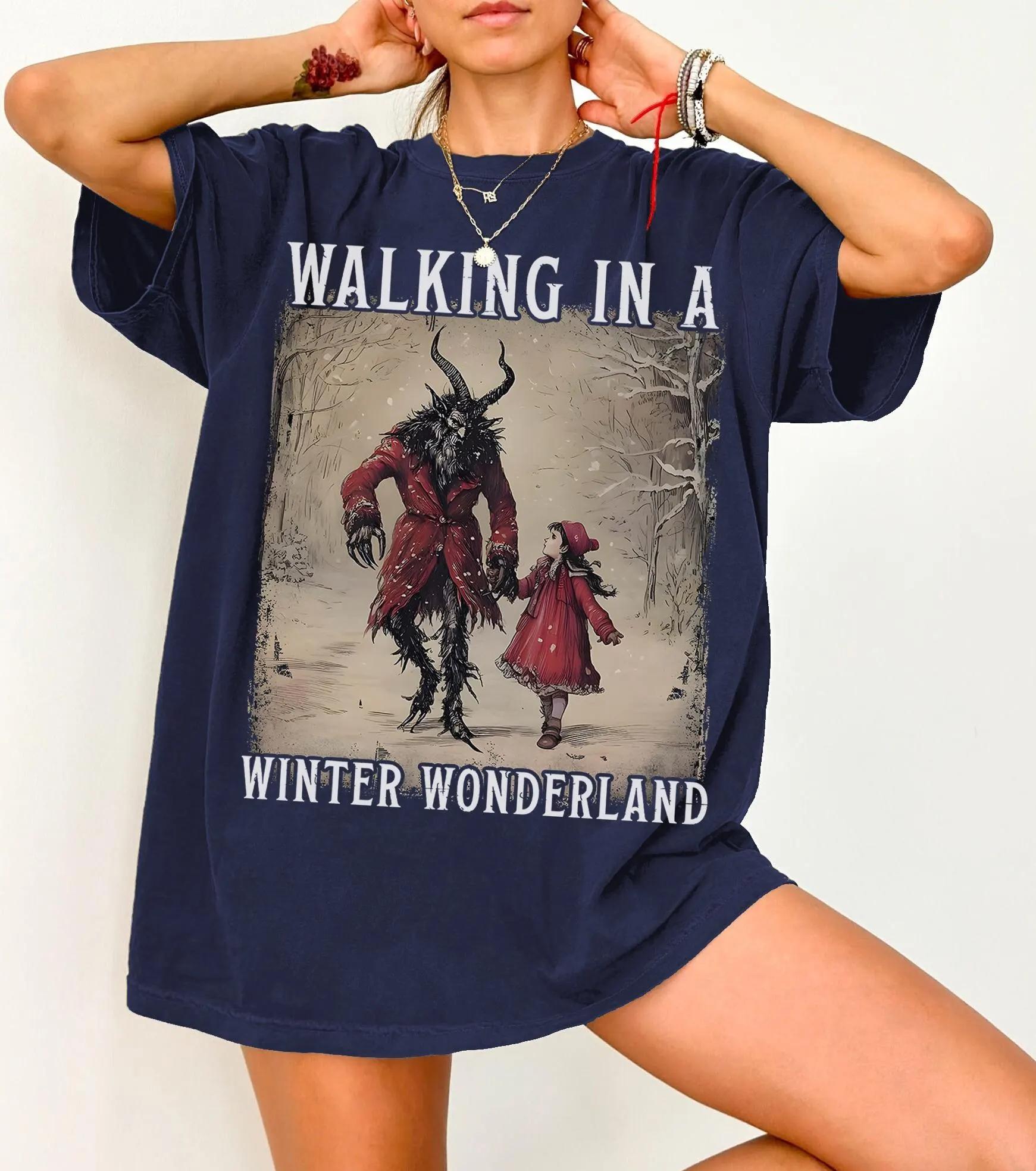 

Clumpus Winter Wonderland Tshirt Eerie and Dark Holiday Horror Grotesque Christmas Shirt Fairyland Christmas Patterned Tshirt 3XL
