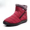 Unisex Couple Winter Snow Boots, High Top Zip-Up Waterproof Fabric Thickened Cotton Boots, Warm Padded Shoes for Men and Women