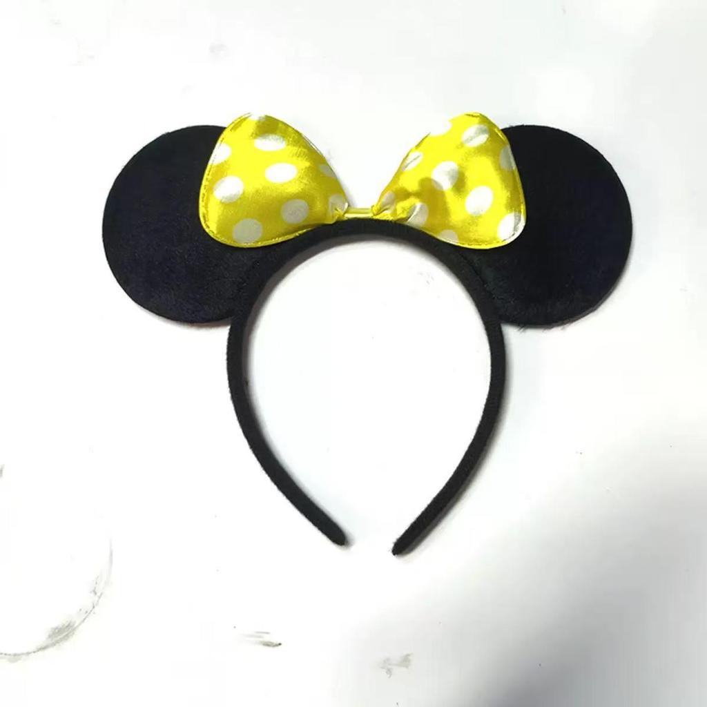 Kinder Mickey Mouse Schwarze Ohren Stirnband mit Schleife - Niedlicher Freizeitpark Minnie Haarclip