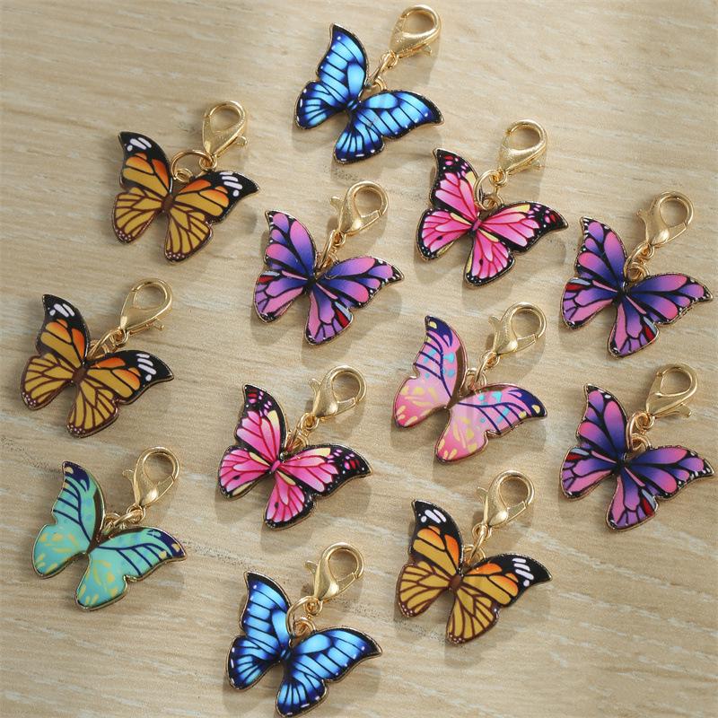 European & American Fashion Jewelry: DIY Colorful Butterfly Charm Earrings & Necklace Pendants