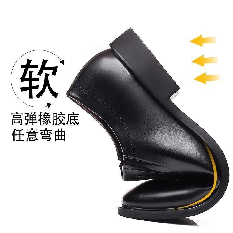 Leather Shoes Men's Youth Business Casual Dress Foot Shoes Spring New Black Student Wedding Leather Shoes